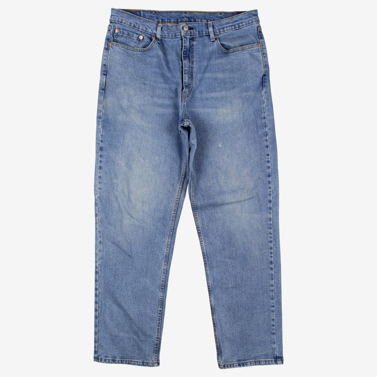 Levis 550 Jeans 38x34 Blue Relaxed Taper Faded Medium Stonewash Denim
