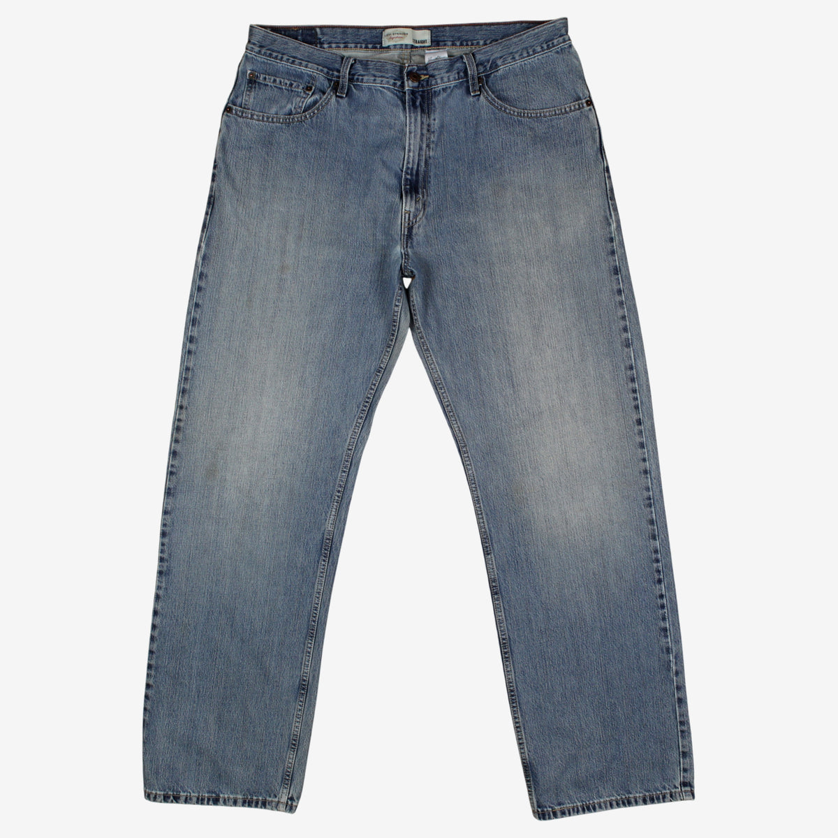 Levis Signature Straight Jeans 38x34 Blue Faded Stonewash Denim