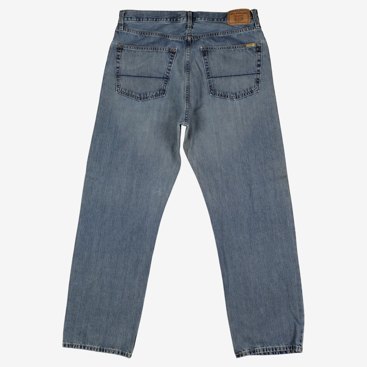 Levis Signature Straight Jeans 38x34 Blue Faded Stonewash Denim