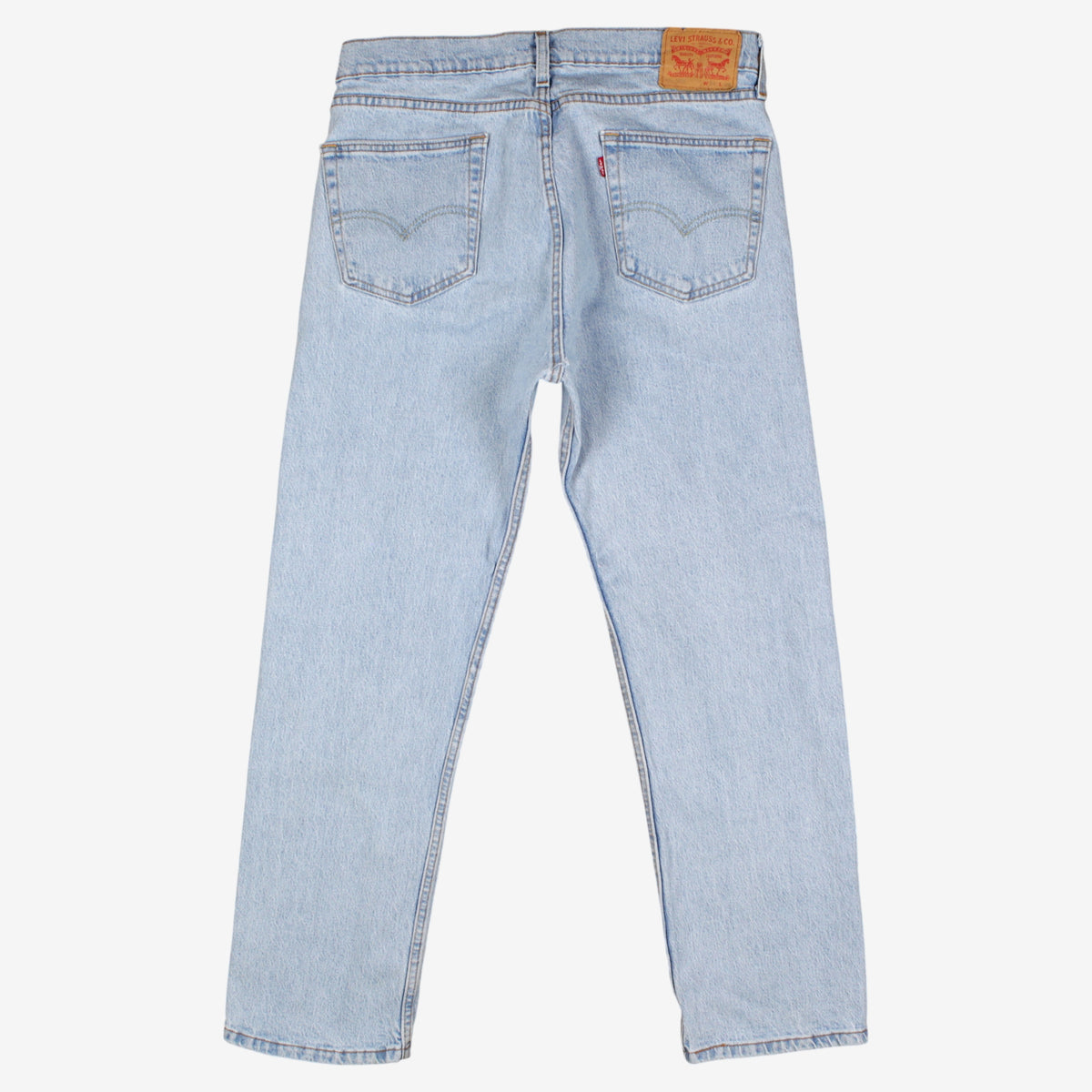 Levis 505 Jeans 34x29 Blue Regular Straight Faded Light Stonewash Zip Denim