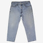 Levis 550 Jeans 38x29 Blue Relaxed Taper Straight Faded Light Stonewash Denim