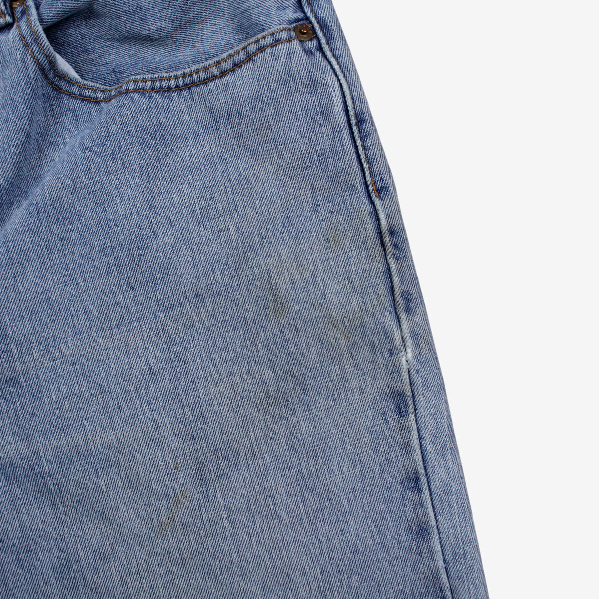 Levis 550 Jeans 38x29 Blue Relaxed Taper Straight Faded Light Stonewash Denim