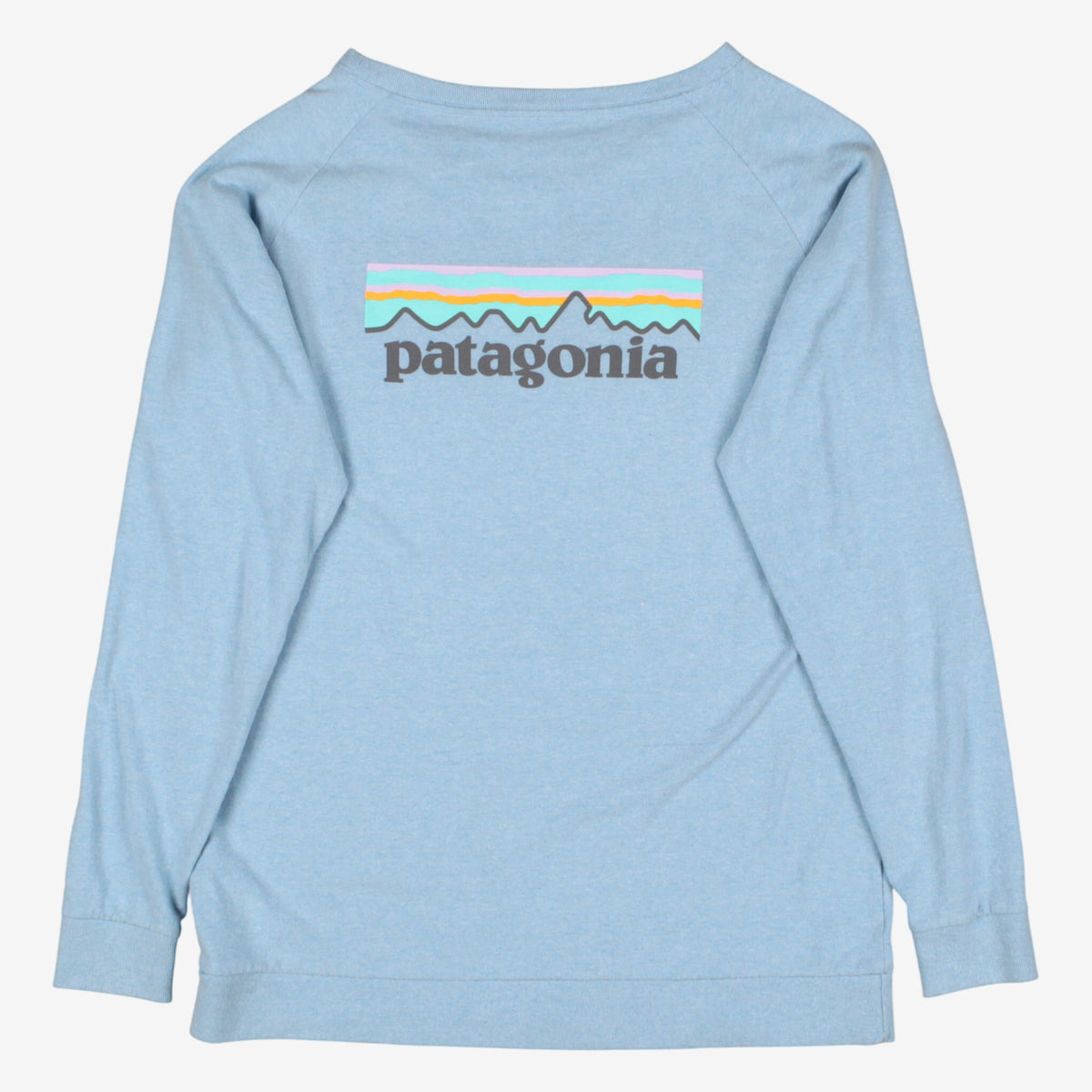 Patagonia T-shirt S Mens 00s Blue Raglan Long Sleeve Outdoor Eco Sustainable