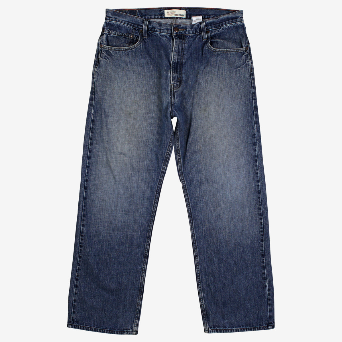 Levis Signature Jeans 36x30 Mens Faded Blue Loose Straight Denim