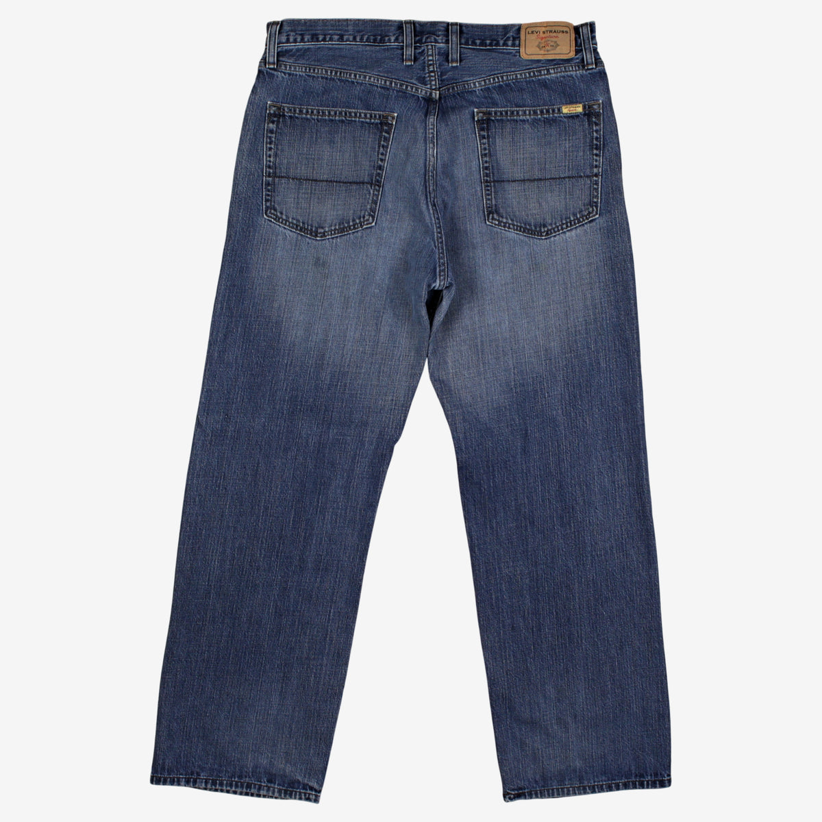 Levis Signature Jeans 36x30 Mens Faded Blue Loose Straight Denim