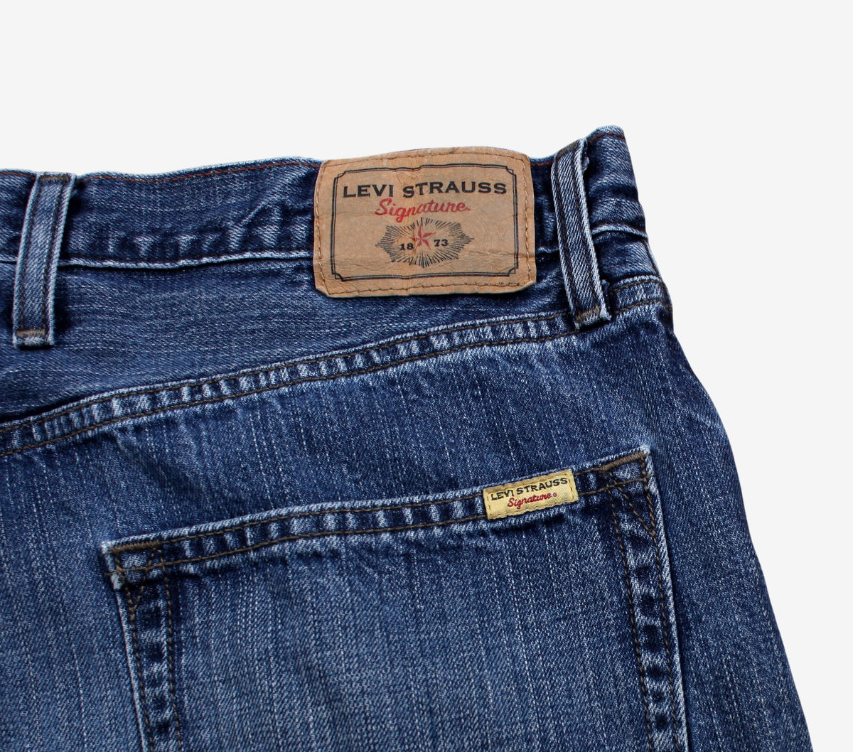 Levis Signature Jeans 36x30 Mens Faded Blue Loose Straight Denim