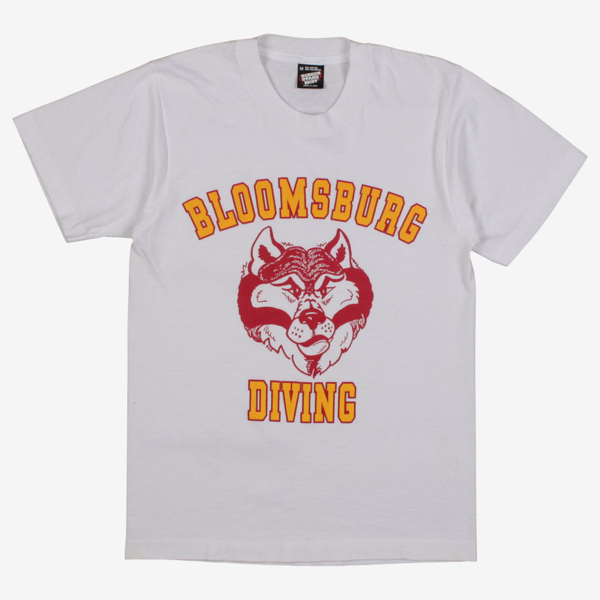 Vintage Screen Stars T-shirt S Mens 90s White Wolf Diving Single Stitch