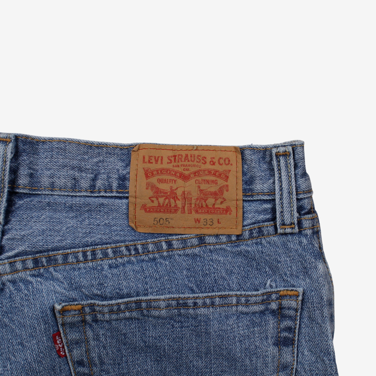 Levis 505 Denim Shorts Jorts 33 00s Blue Bermuda Style