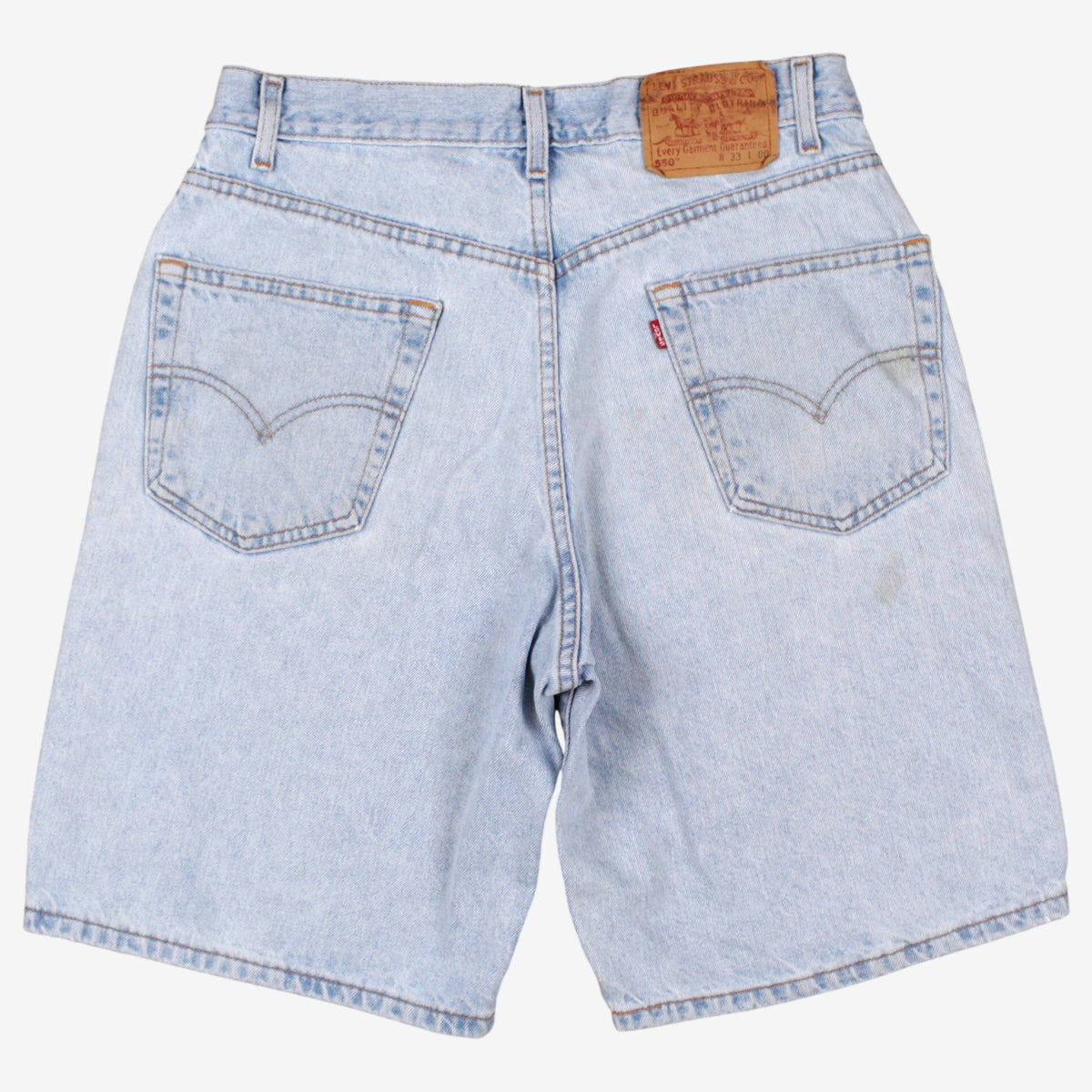 Vintage Levis 550 Denim Baggy Shorts Jorts 32 Blue Light Wash Summer