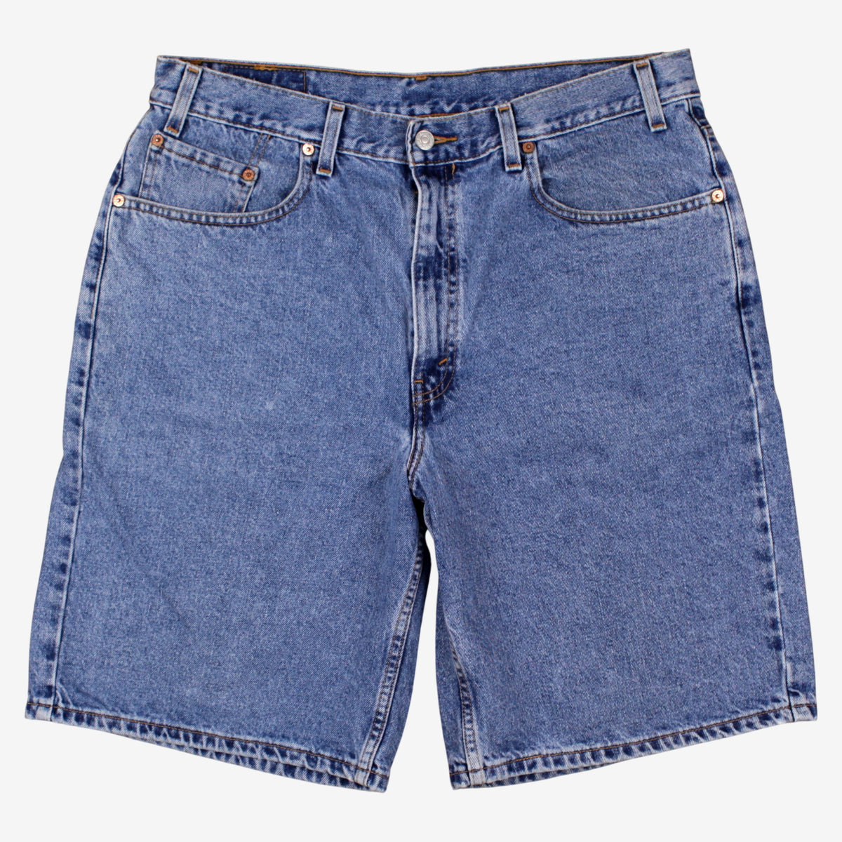 Vintage Levis 550 Denim Baggy Shorts Jorts 38 90s Blue Western Summer