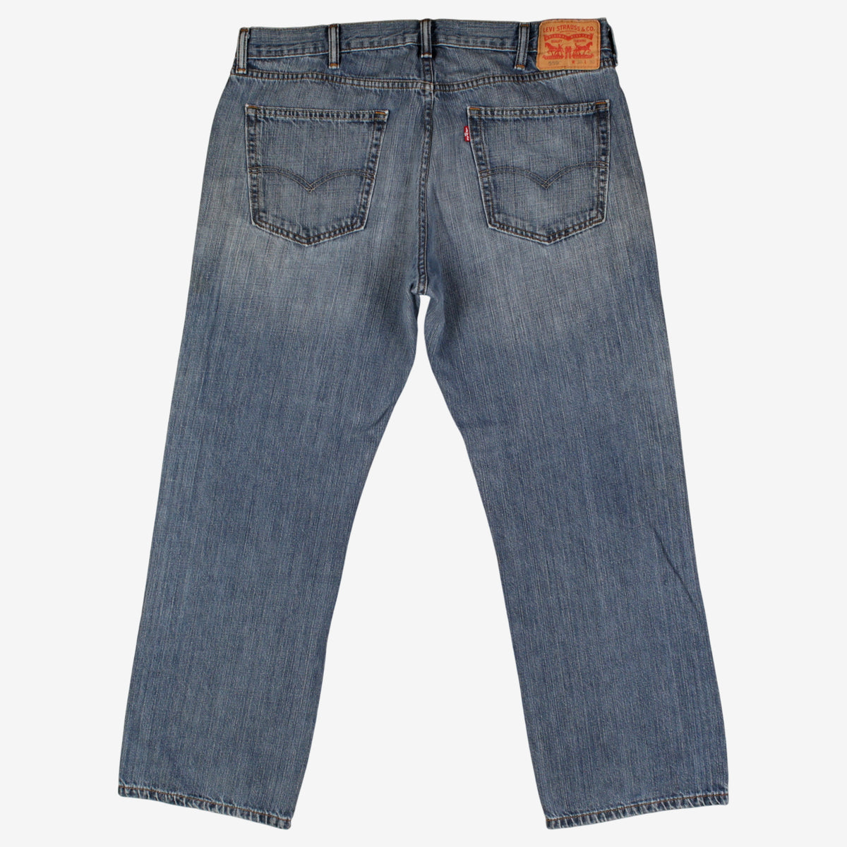 Levis 559 Jeans 38x30 Blue Relaxed Straight Stonewash Red Tab Made Denim