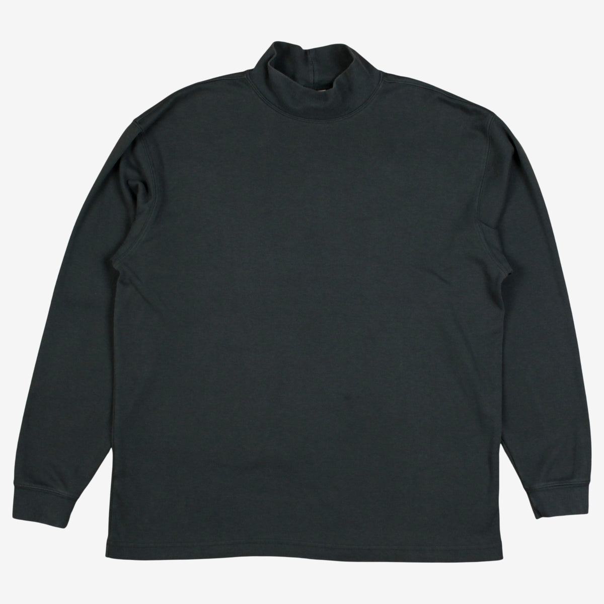 Vintage L L Bean T-shirt L Mens Green Cotton Turtleneck Outdoor Long Sleeve