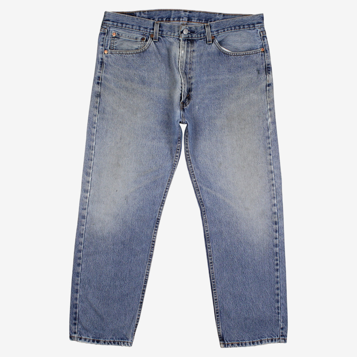 Levis 505 Jeans 38x28 Mens Blue Regular Straight Faded Red Tab Denim