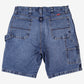 Wrangler Carpenter Denim Shorts Jorts 36 00s Blue Workwear Utility Tool Loop