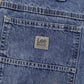 Lee Jeans 38x30 Blue Dungarees Carpenter Faded Stonewash Zip Fly Workwear Denim