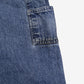 Lee Jeans 38x30 Blue Dungarees Carpenter Faded Stonewash Zip Fly Workwear Denim