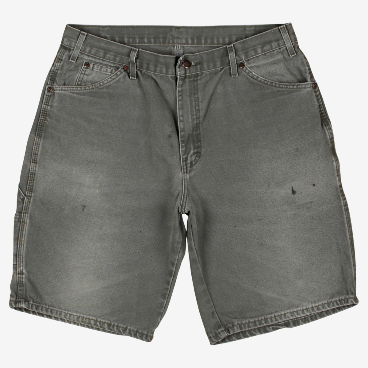 Dickies Carpenter Baggy Shorts 36 00s Grey Relaxed Workwear Utility