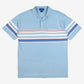 Vintage Towncraft Polo Shirt M Mens 80s Striped Pocket Blue Preppy Single Stitch