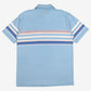 Vintage Towncraft Polo Shirt M Mens 80s Striped Pocket Blue Preppy Single Stitch