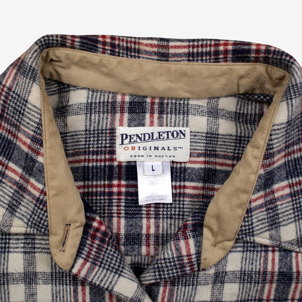 Vintage Pendleton Wool Flannel Shirt Plaid L Womens Long Sleeve Heritage Outdoor