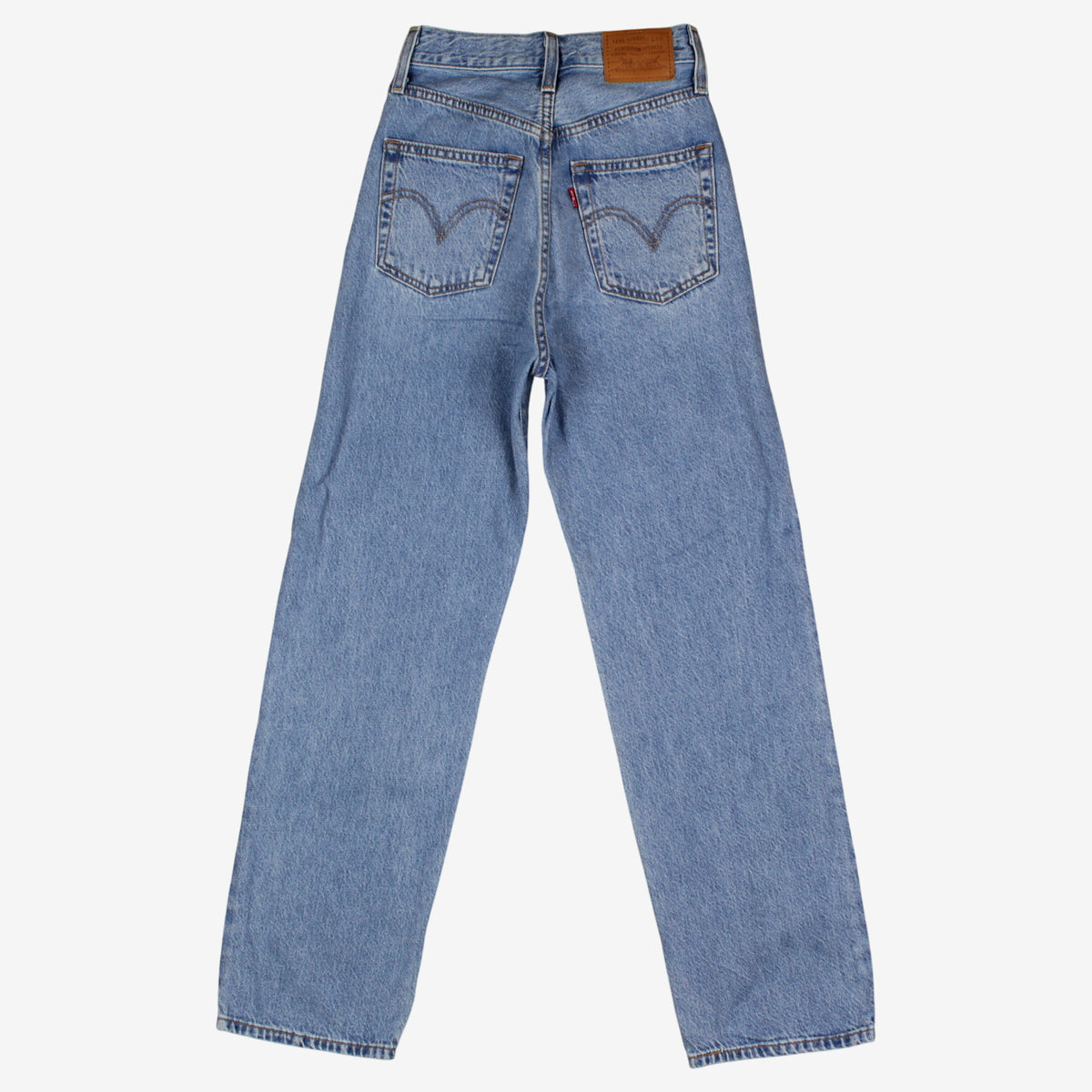 Levis Ribcage Straight Ankle Jeans 23x29 Womens Blue Light Stonewash Denim
