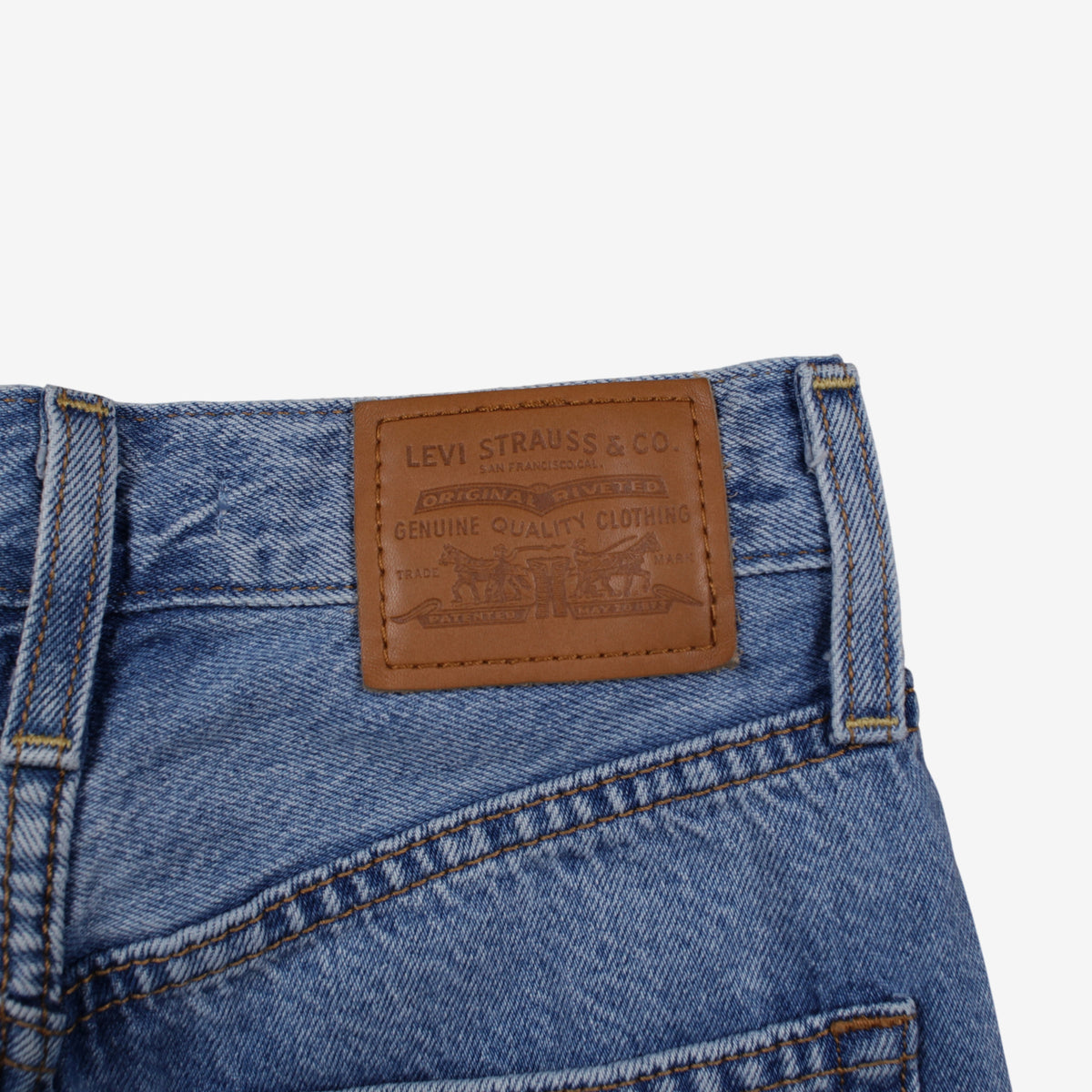 Levis Ribcage Straight Ankle Jeans 23x29 Womens Blue Light Stonewash Denim