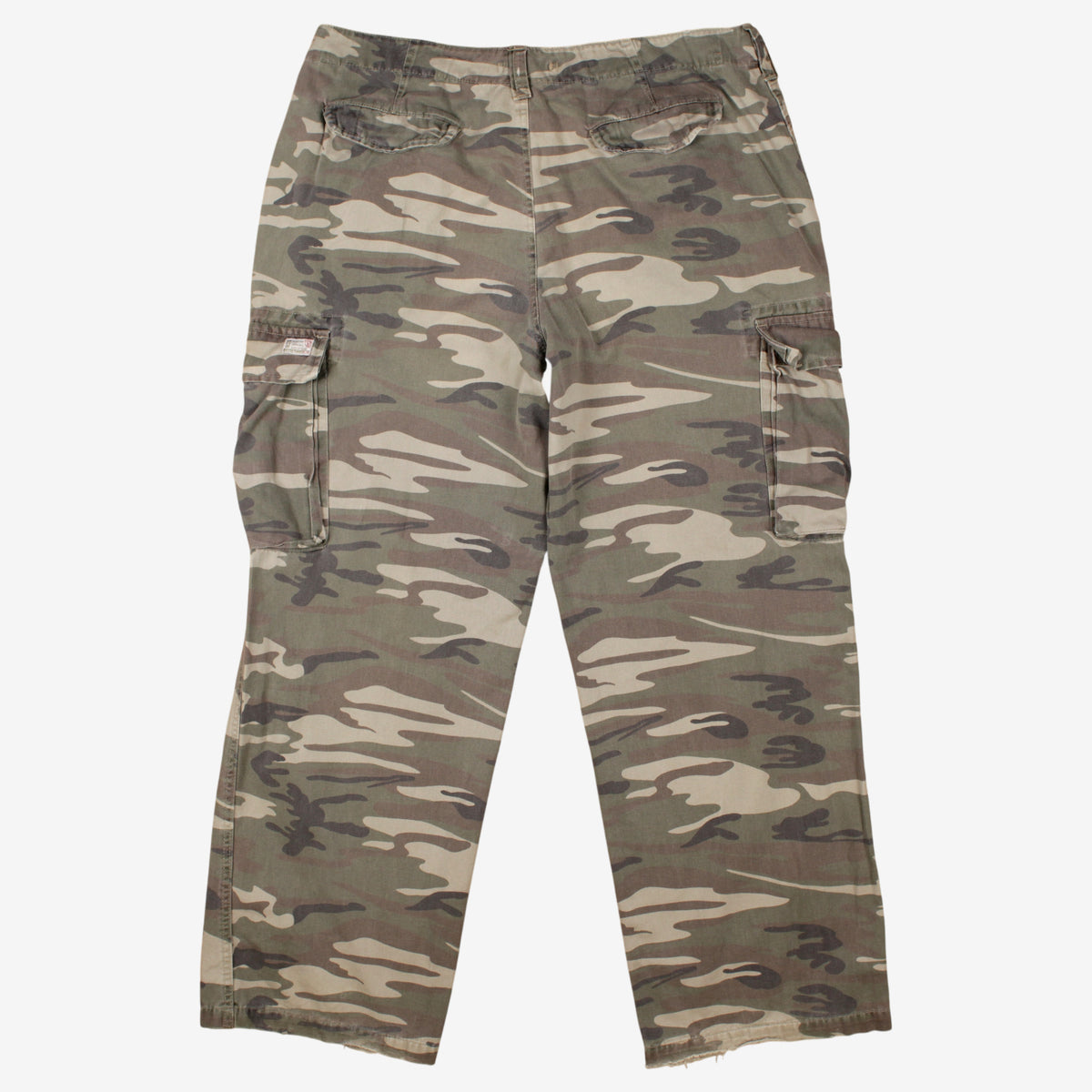 S&b Cargo Trousers Pants 38x32 00s Green Camouflage Straight