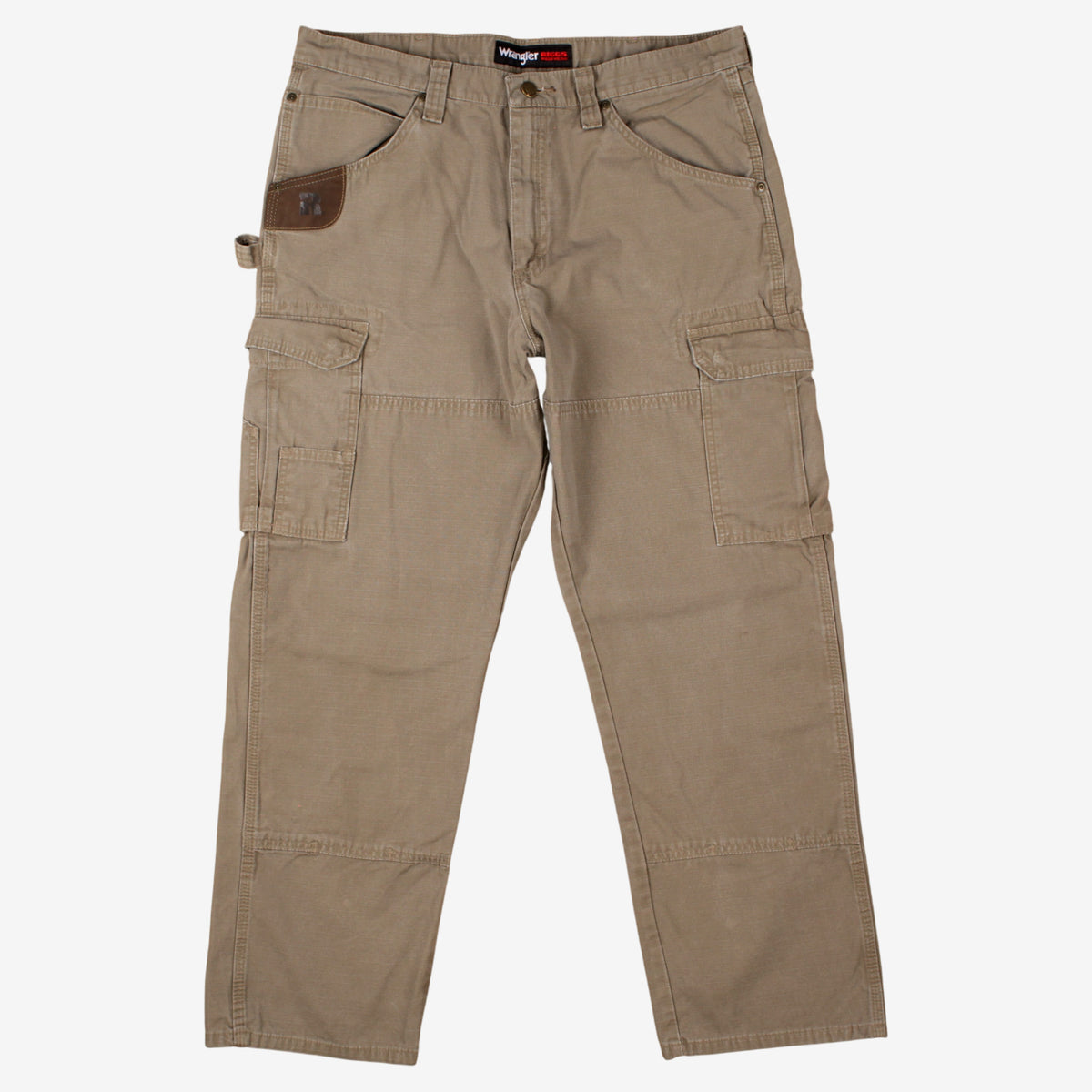 Wrangler Riggs Workwear Trousers Pants 36x30 Mens 00s Beige Carpenter Straight
