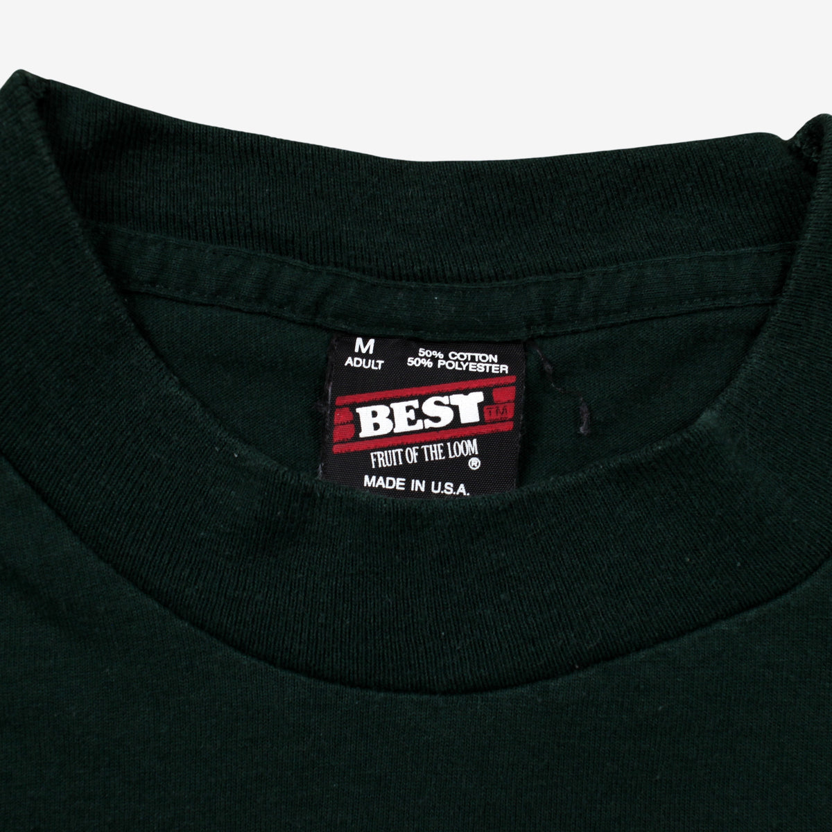 Vintage Best Fruit Of The Loom T-shirt M Mens 90s Green Arizona Single Stitch