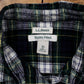 L.L. Bean Flannel Shirt XS Womens Button Cotton Plaid Outdoor Hiking Green