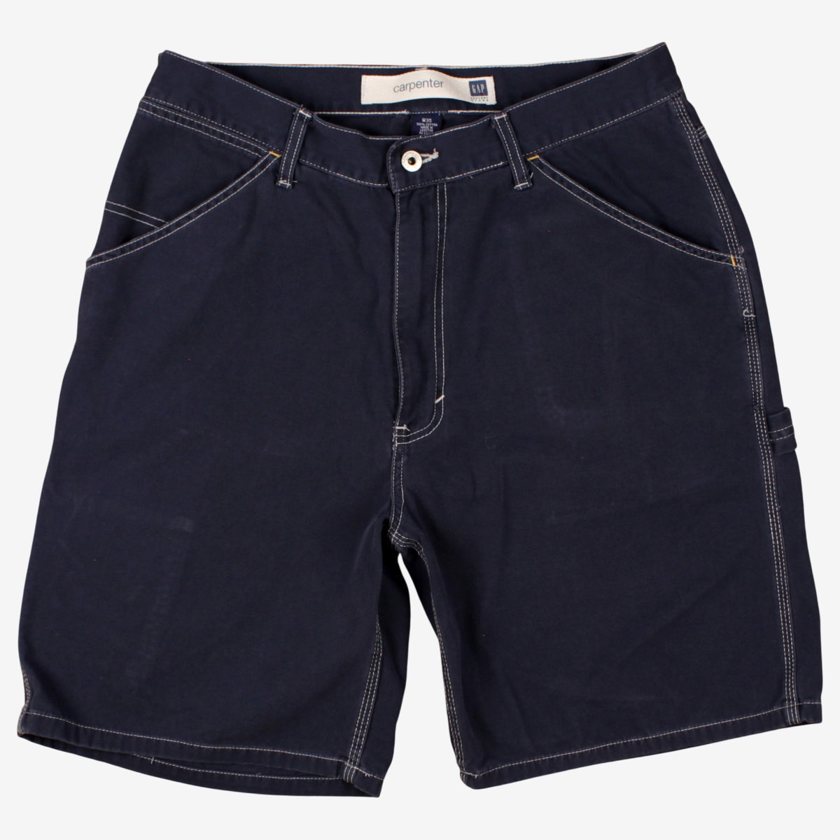 Gap Carpenter Shorts 35 00s Blue Utility Contrast Stitch Workwear