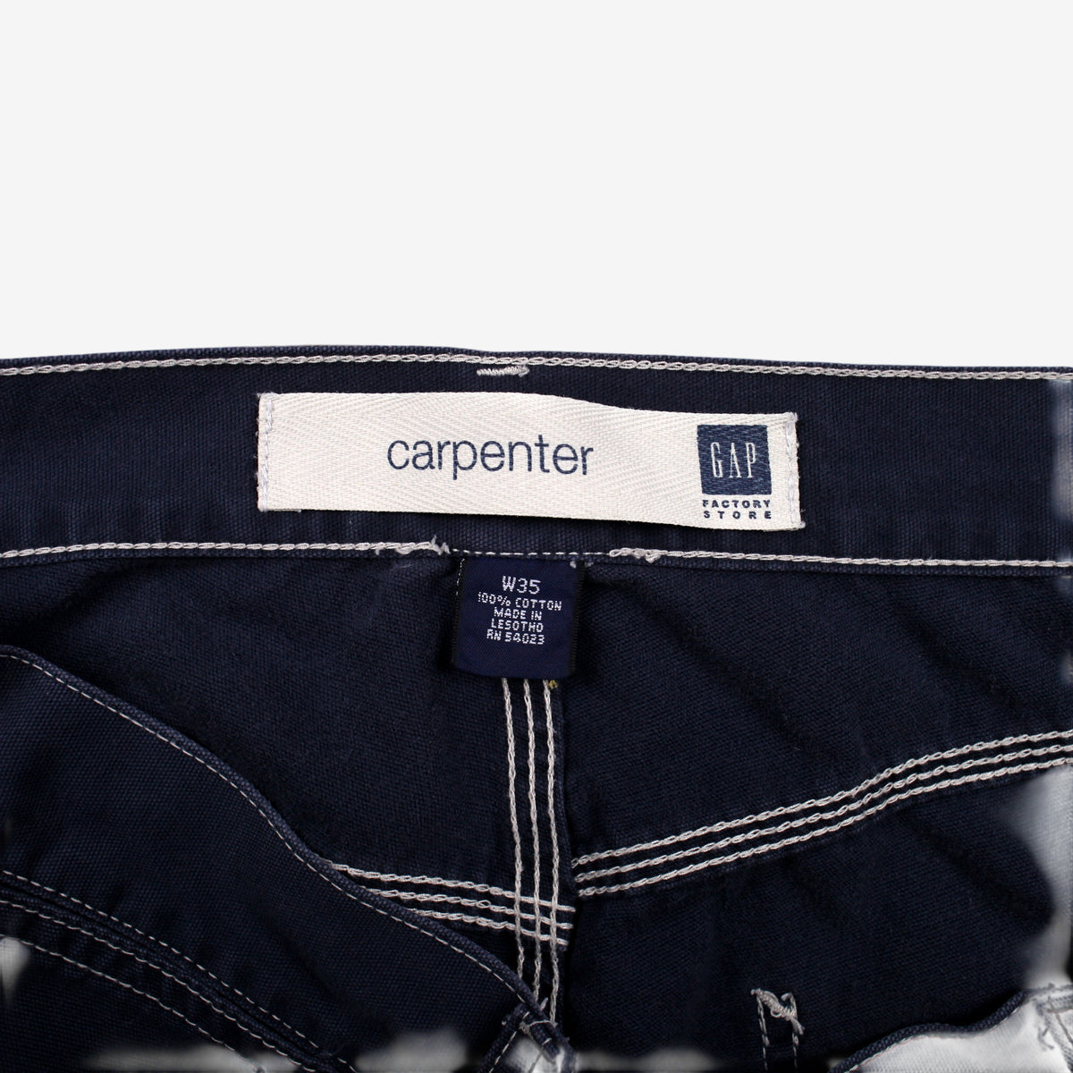 Gap Carpenter Shorts 35 00s Blue Utility Contrast Stitch Workwear