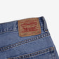 Levis 550 Jeans 36x32 Blue Relaxed Taper Faded Stonewash Zip Fly Mid Rise Denim