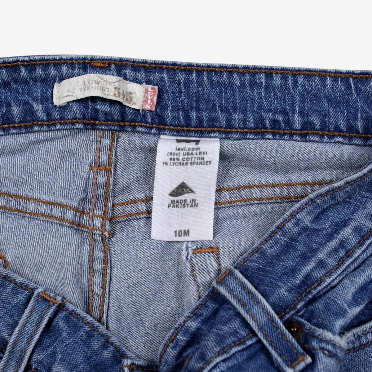 Levis 545 Jeans 33x32 Womens Blue Regular Bootcut Low Stonewash Red Tab Denim
