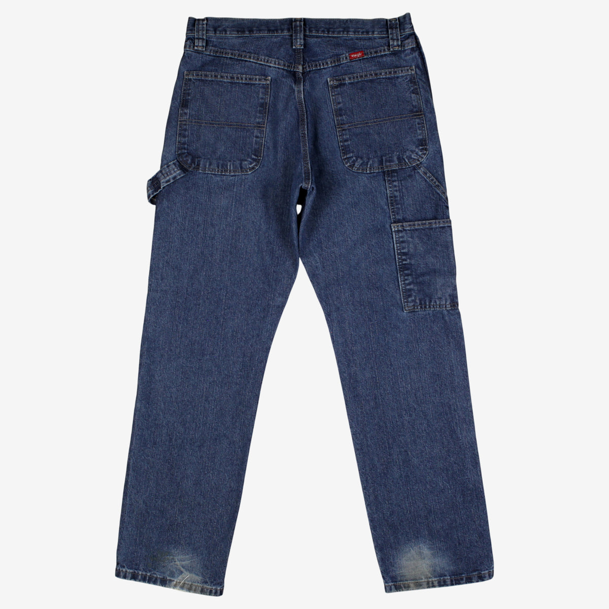 Wrangler Carpenter Jeans 32x32 Blue Faded Medium Stonewash Zip Denim