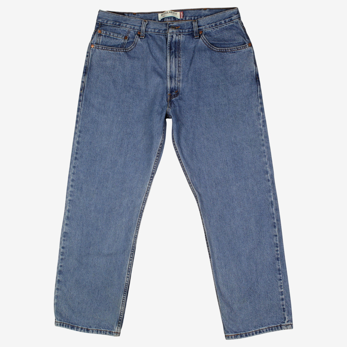 Levis 505 Jeans 36x30 Blue Regular Straight Faded Medium Stonewash Denim