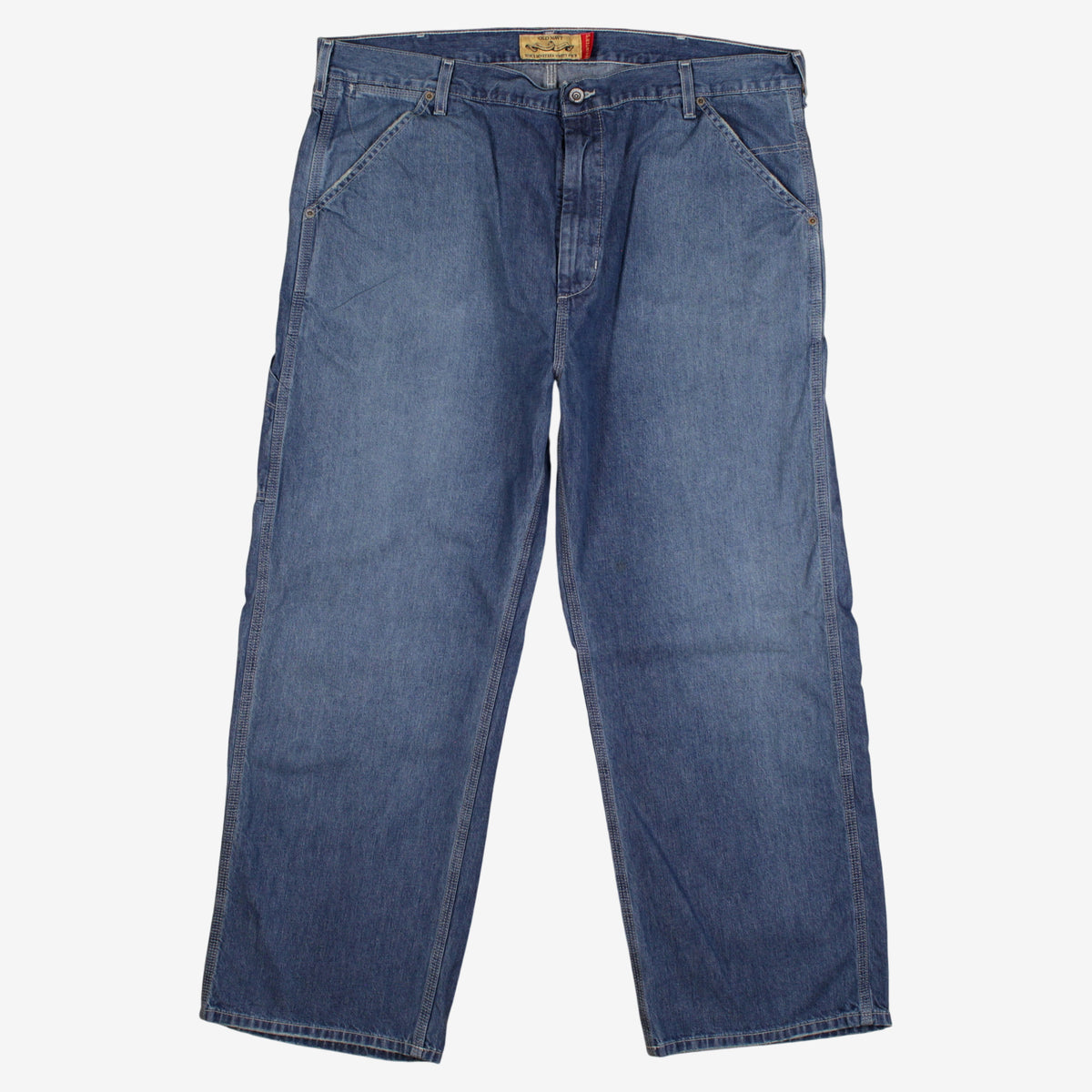 Old Navy Carpenter Jeans 40x30 Mens Blue Wide Stonewash Zip Denim Workwear