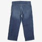 Old Navy Carpenter Jeans 40x30 Mens Blue Wide Stonewash Zip Denim Workwear