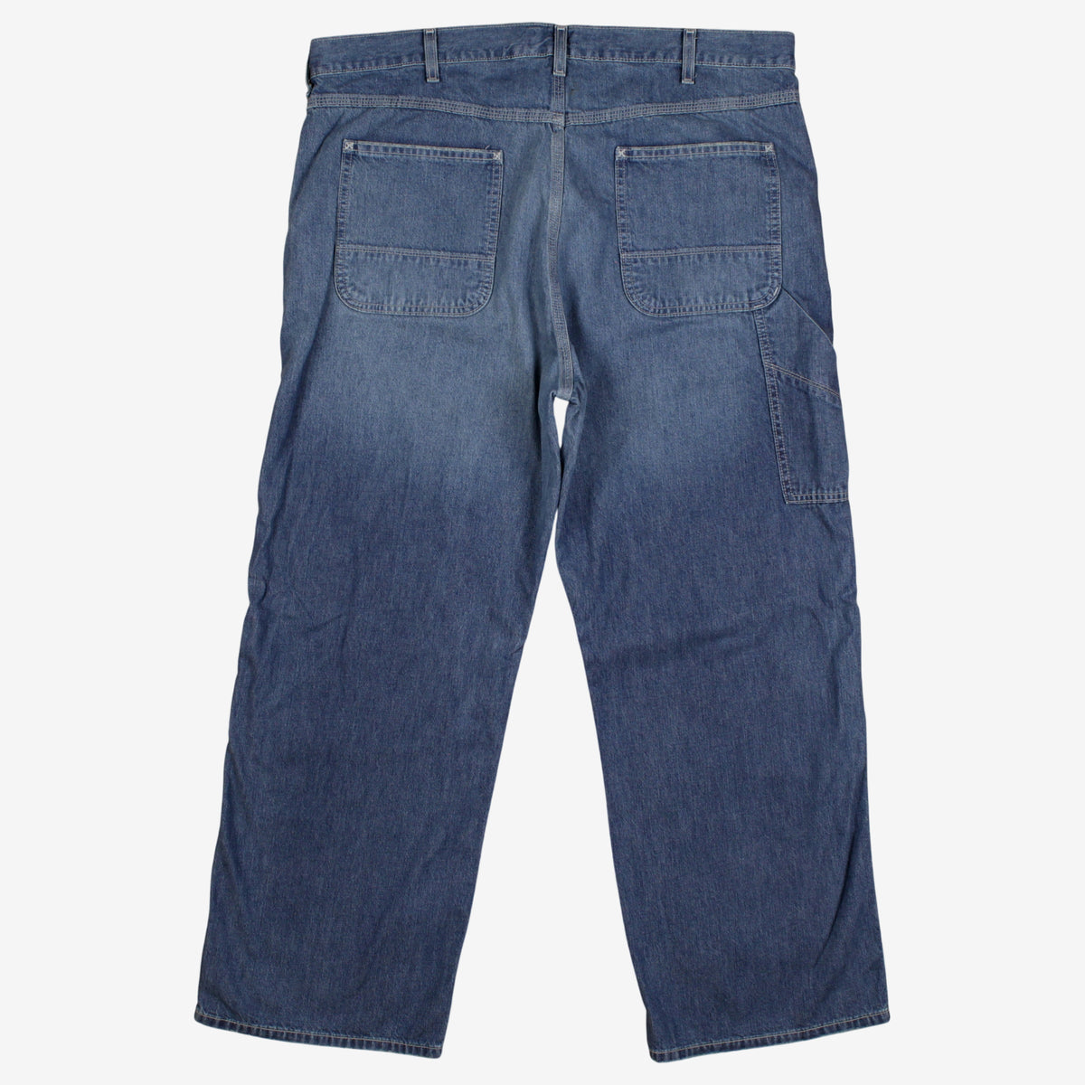 Old Navy Carpenter Jeans 40x30 Mens Blue Wide Stonewash Zip Denim Workwear