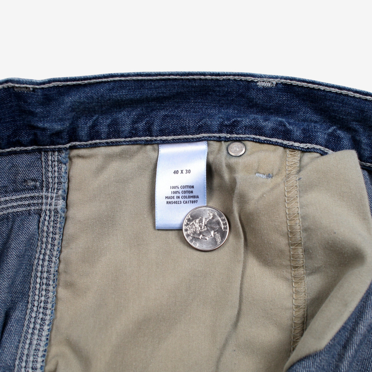 Old Navy Carpenter Jeans 40x30 Mens Blue Wide Stonewash Zip Denim Workwear