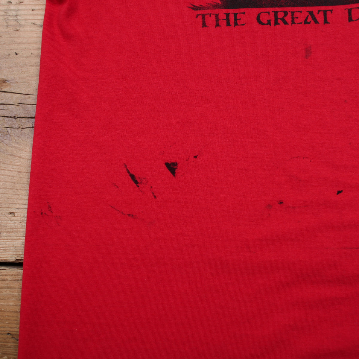 Vintage Hanes T-shirt M Mens 90s Red Dinosaur USA Made Single Stitch