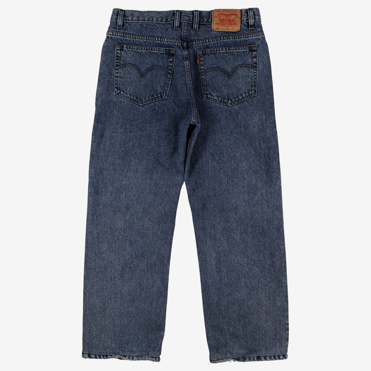 Levis 630 Jeans 32x27 Blue USA Made Faded Dark Stonewash Mid Rise Zip Fly Denim