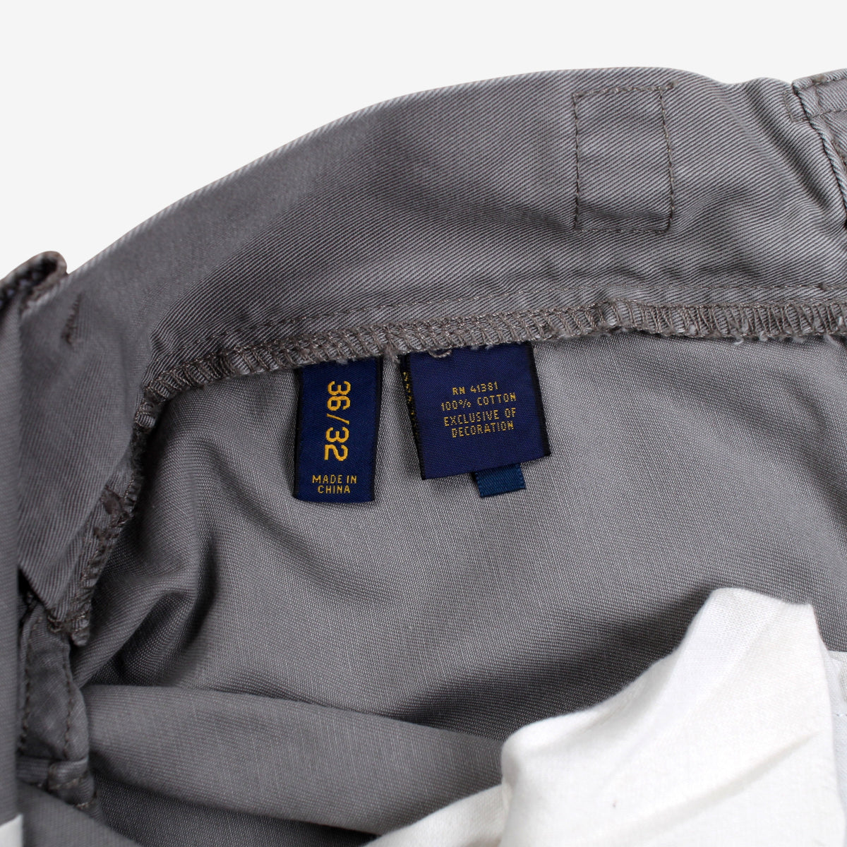 Polo Ralph Lauren Chino Trousers Pants 36x30 Mens 00s Grey Straight Fit