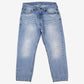 Levis 505 Jeans 35x30 Blue Regular Straight Light Stonewash Red Denim