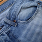 Levis 505 Jeans 35x30 Blue Regular Straight Light Stonewash Red Denim