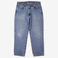 Levis 550 Jeans 36x30 Blue Relaxed Taper Faded Stonewash Zip Red Tab Denim