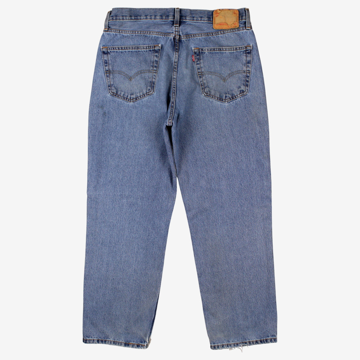 Levis 550 Jeans 36x30 Blue Relaxed Taper Faded Stonewash Zip Red Tab Denim