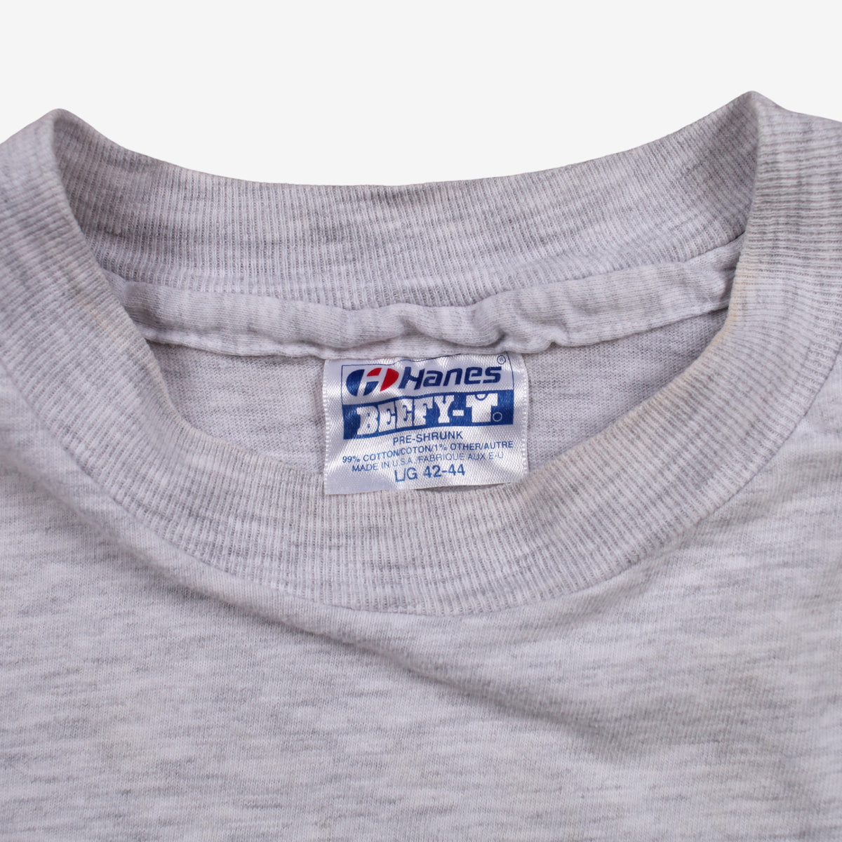Vintage Hanes T-shirt L Mens 90s Grey Princeton Harvard Graphic Single Stitch