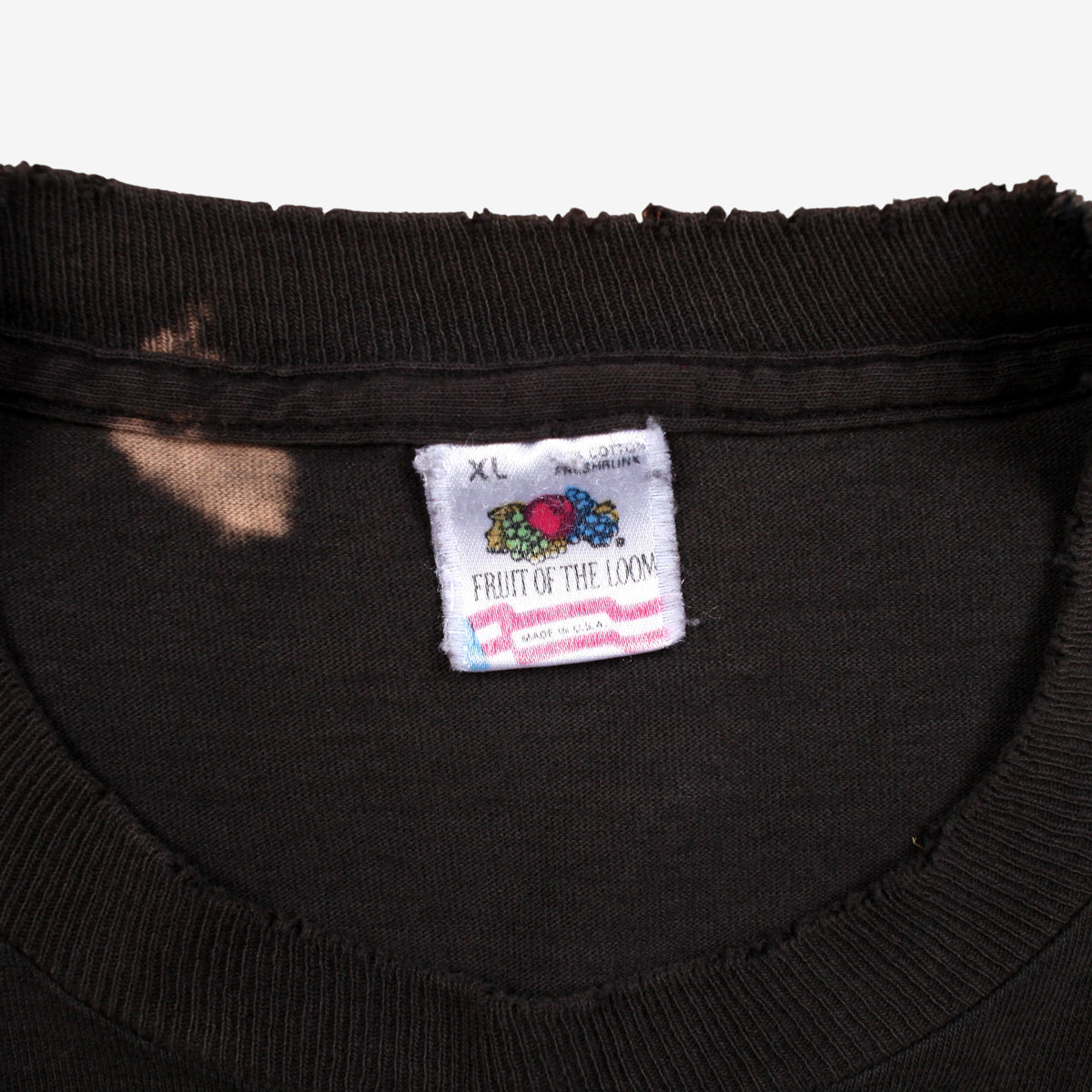 Vintage Fruit Of The Loom Biker T-shirt XL Mens 90s Grey Rmc 1991 Single Stitch