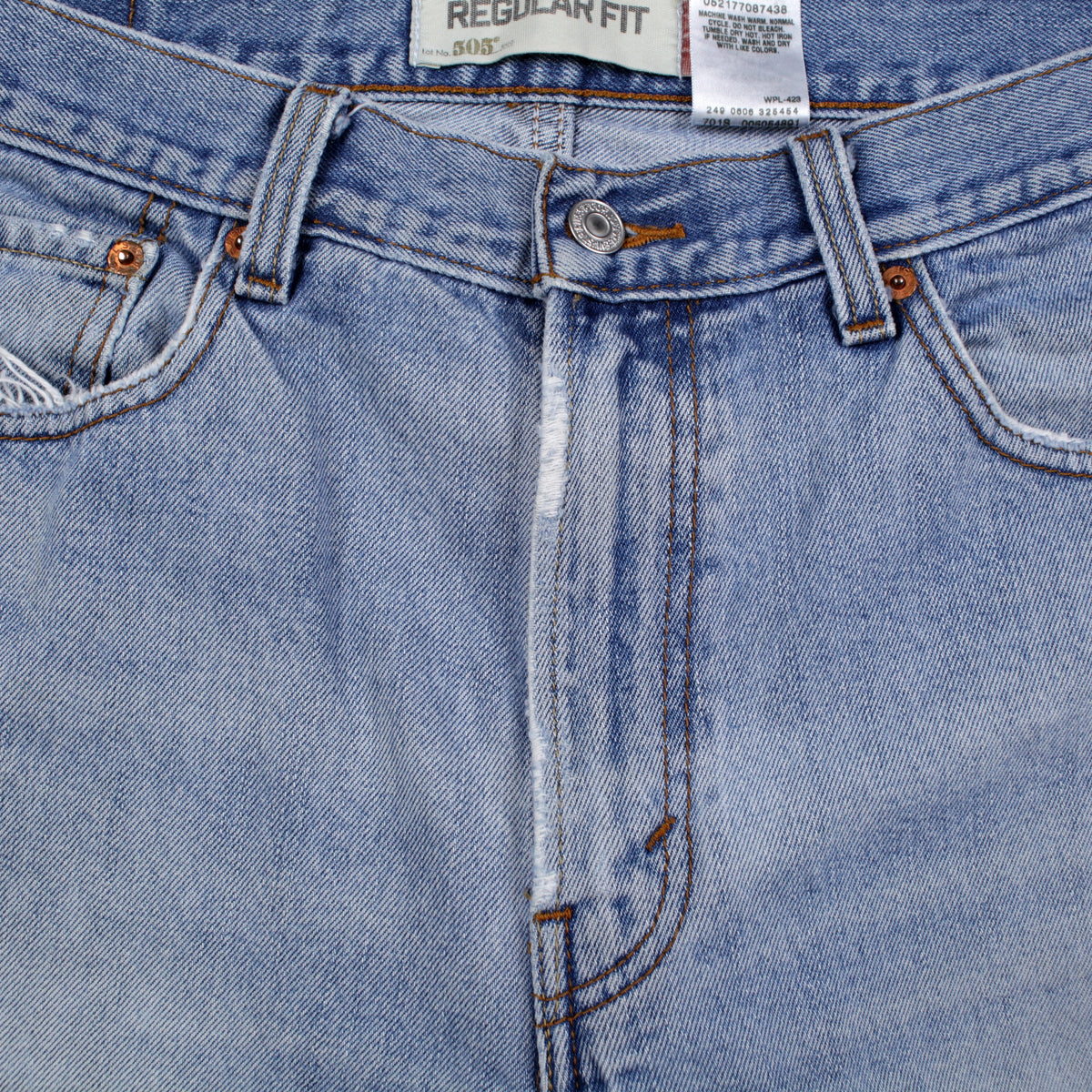 Levis 505 Jeans 34x29 Blue Regular Straight Light Stonewash Denim